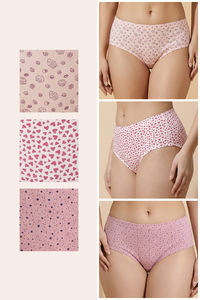 Zivame Medium Rise Full Coverage Hipster Panty (Pack of 3) -  Multicolor — thumbnail 2
